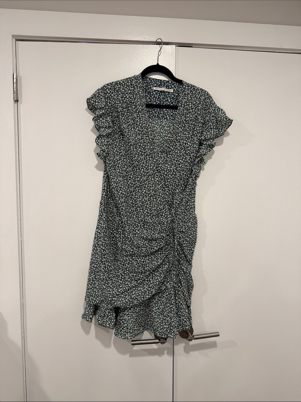 Veronica Beard Dark Green Marla Floral Dress